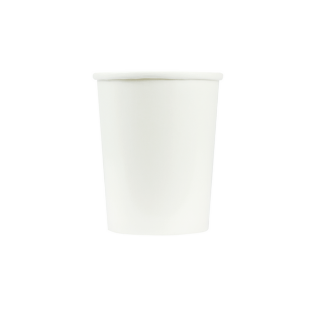 Cup Disposable White Paper Container- 16 oz - Biodegradable